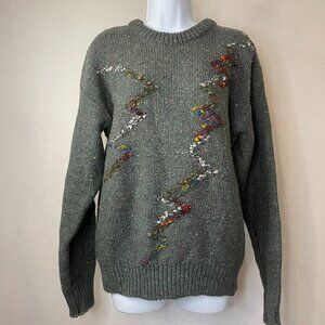 PJ Henry vintage multicolor flecked knit sweater, size medium